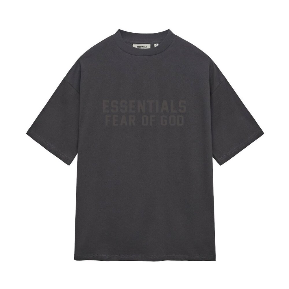 ESSENTIALS Flocked Small Letters Short T-shirt